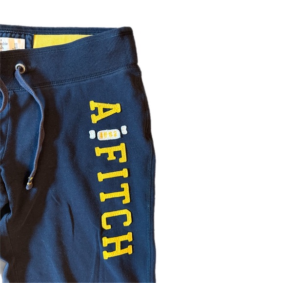 Abercrombie & Fitch Navy and Yellow Sweatpants - Picture 2 of 6